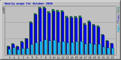 Hourly usage for October 2020
