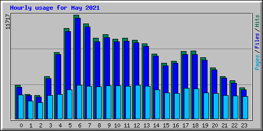 Hourly usage for May 2021