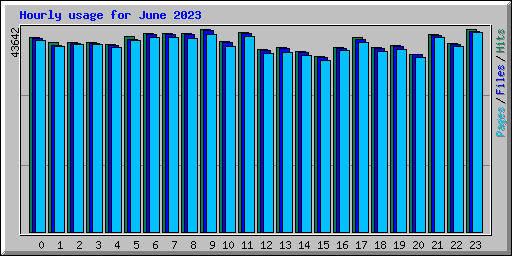 Hourly usage for June 2023