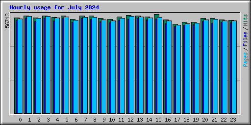 Hourly usage for July 2024