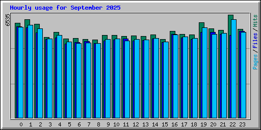 Hourly usage for September 2025