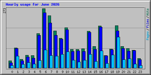 Hourly usage for June 2026