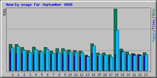 Hourly usage for September 2026